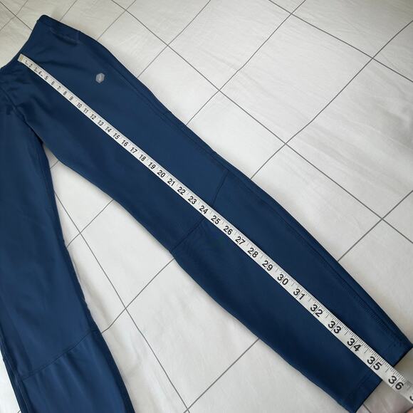 ASICS Leggings Womens Large Blue D1 Running Athletic Stretch Workout Fitness Gym - Picture 10 of 10